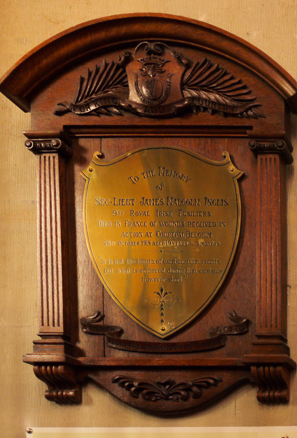 Inglis Memorial · Memorial Stone