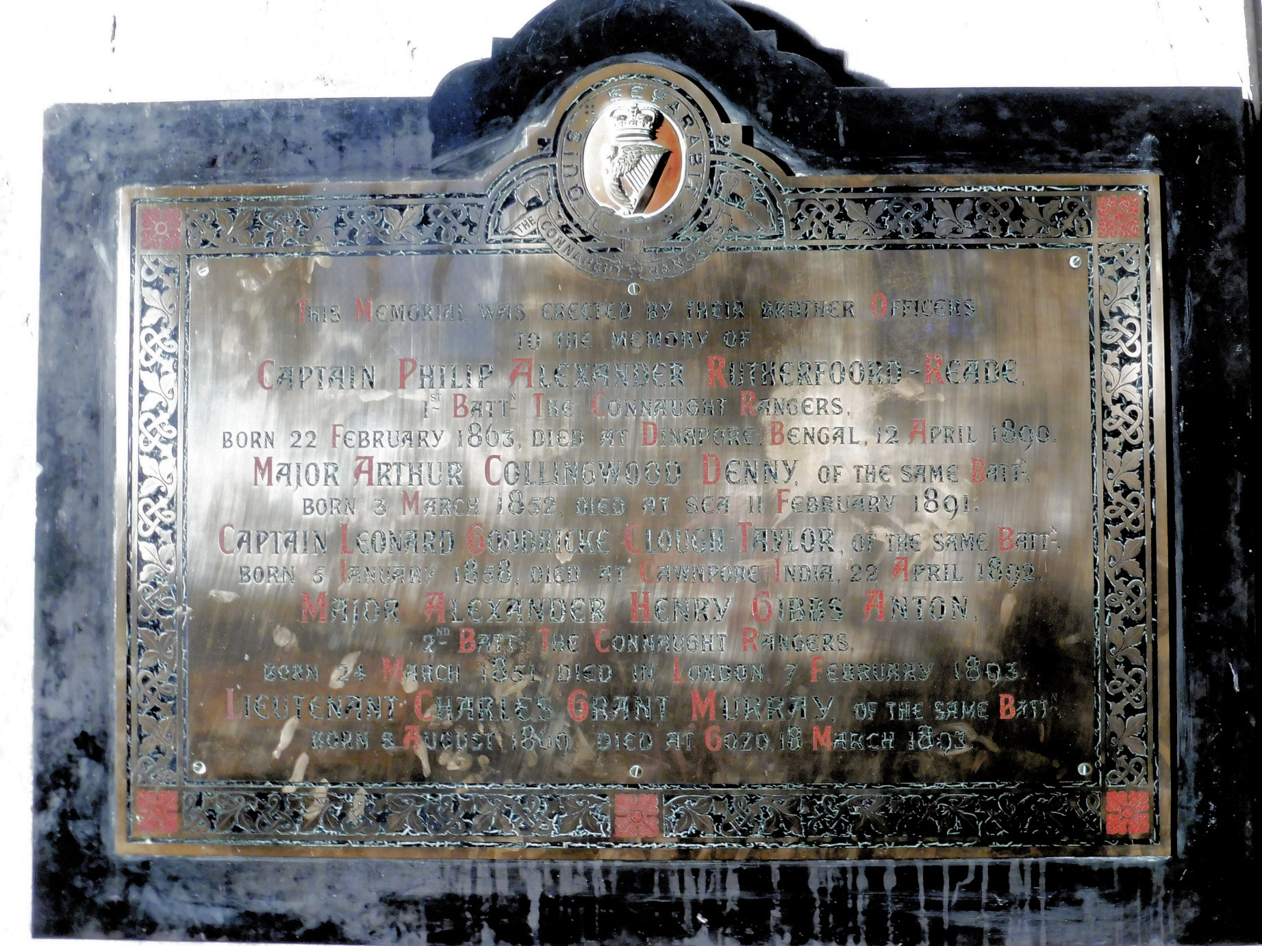 Connaught Rangers Memorial · Memorial Stone