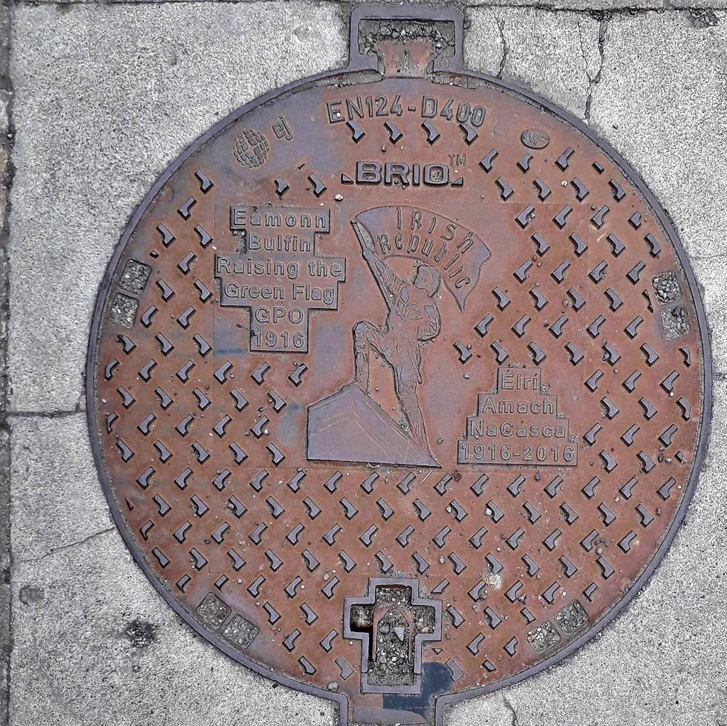 1916 Manhole cover #1351 · Memorial Stone