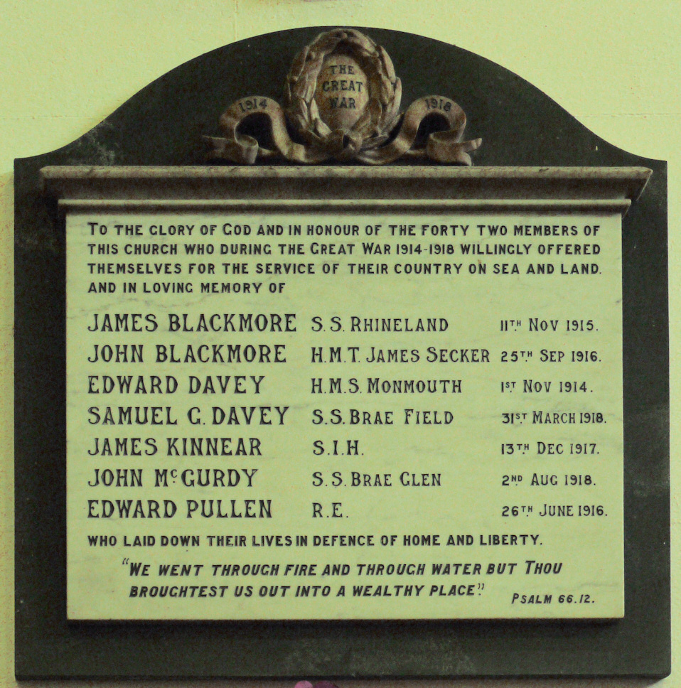 Ringsend Methodist Great War Memorial · Memorial Stone