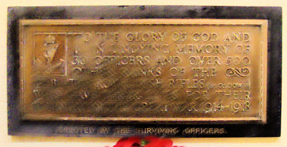 13th Royal Irish Rifles Great WarMemorial · Memorial Stone