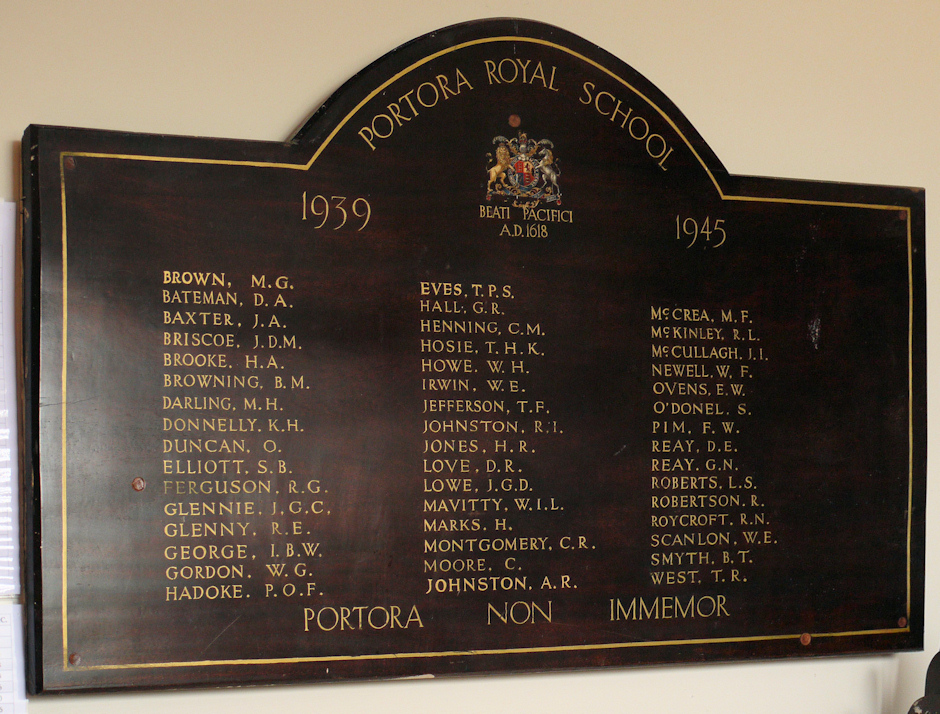 Portora World War II Memorial · Memorial Stone