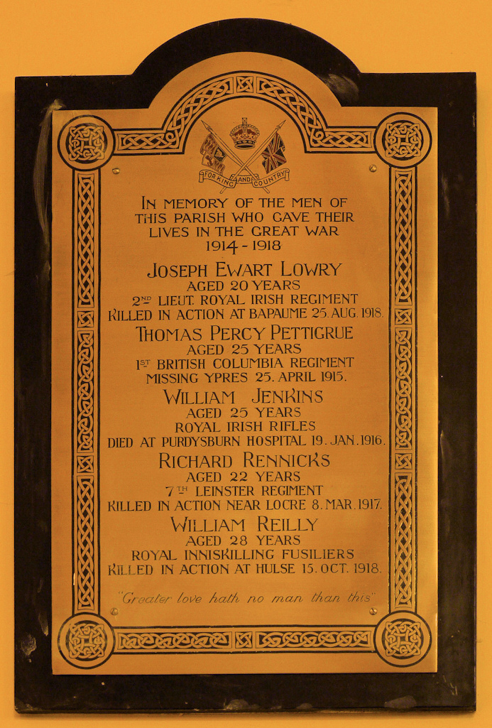 Ardbraccan Great War Memorial · Memorial Stone