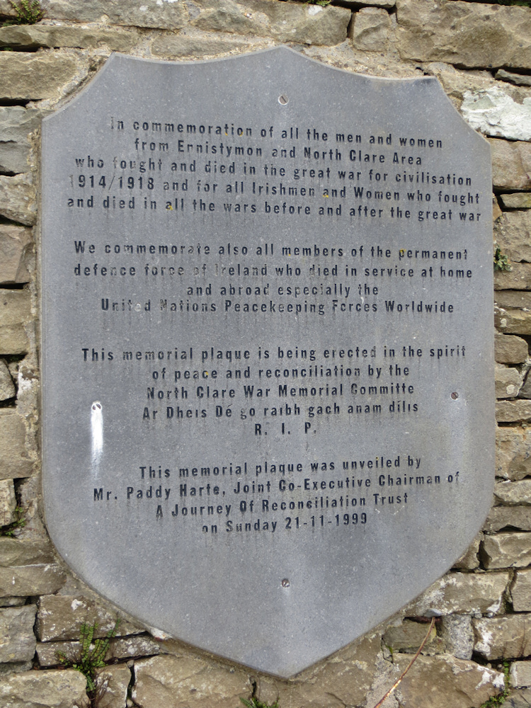 Ennistymon Great War Memorial · Memorial Stone