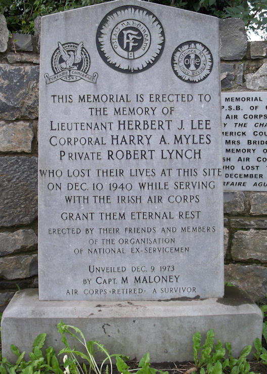 Irish Air Corps Memorial · Memorial Stone