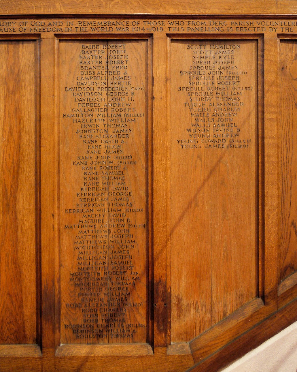 St. John’s WW I Memorial · Memorial Stone