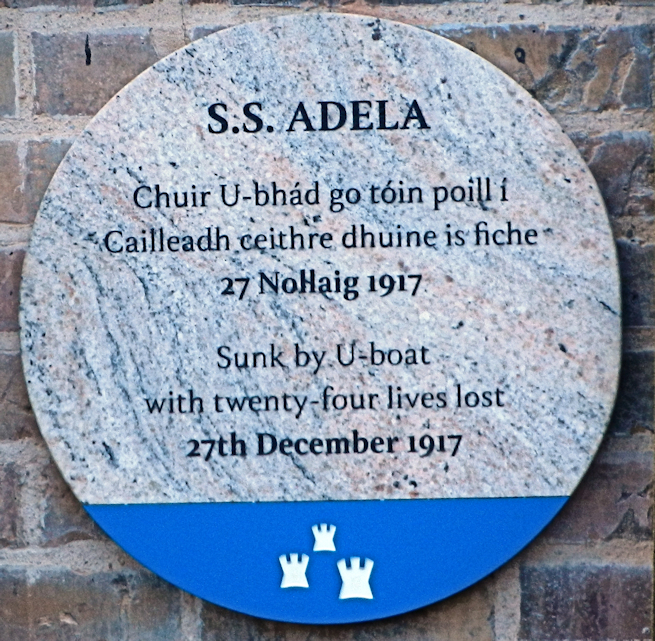 S.S. Adela Memorial · Memorial Stone