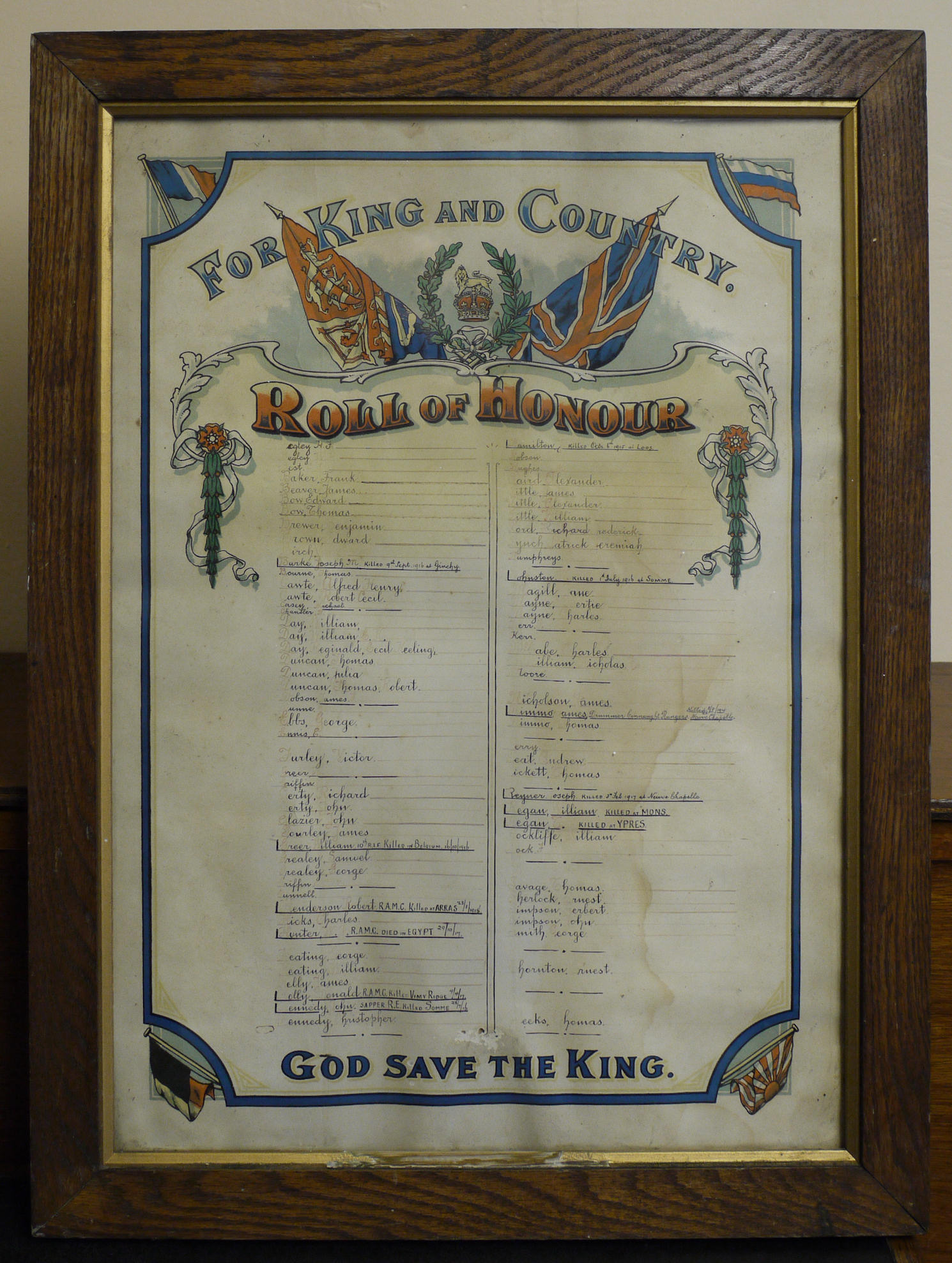 St. Barnabas’s Church Great War Roll of Honour · Memorial Stone