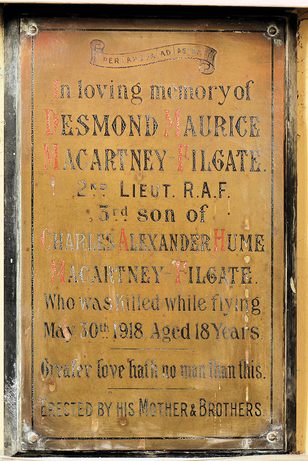 Macartney-Filgate Memorial · Memorial Stone