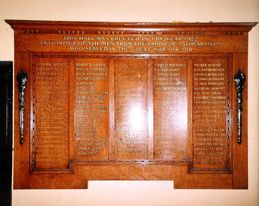 Rathfarnham Great War Memorial · Memorial Stone