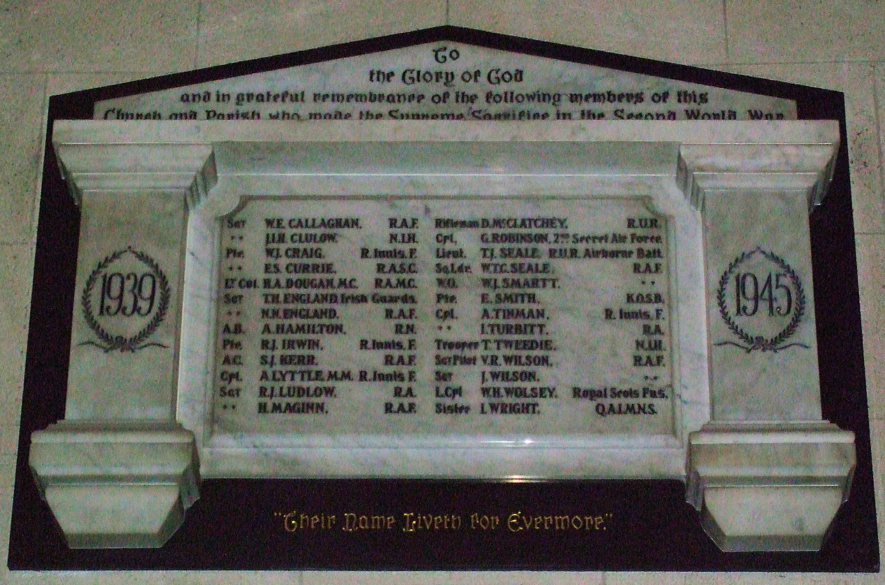 St. Mark’s Church World War II Memorial · Memorial Stone