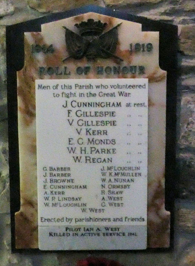Drumcliffe Roll of Honour · Memorial Stone
