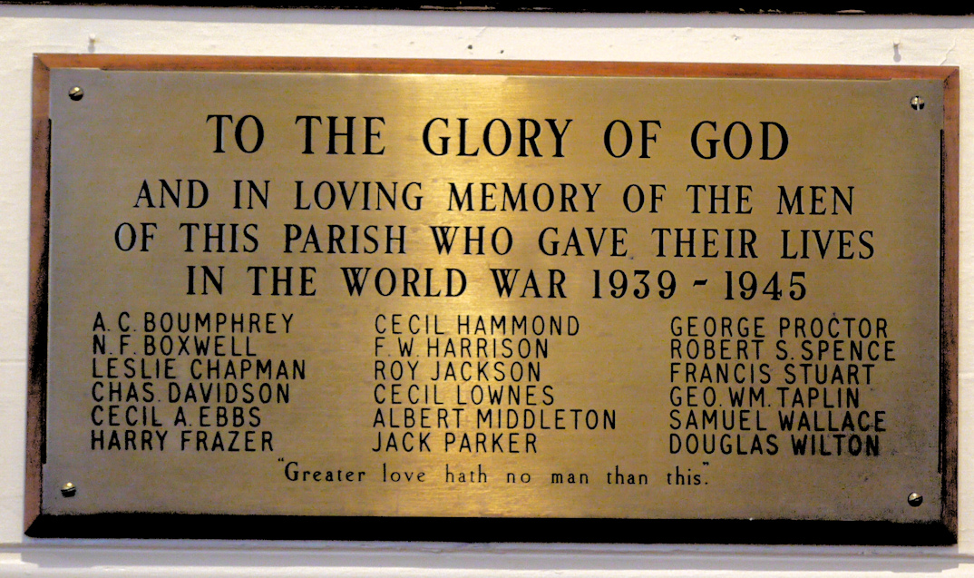 Drumcondra Church WW II Memorial · Memorial Stone
