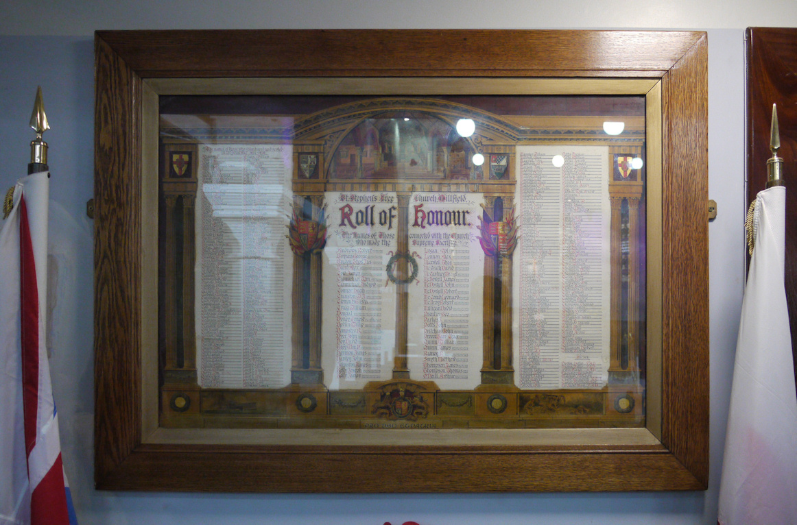St. Stephen’s Church Great War Roll of Honour · Memorial Stone