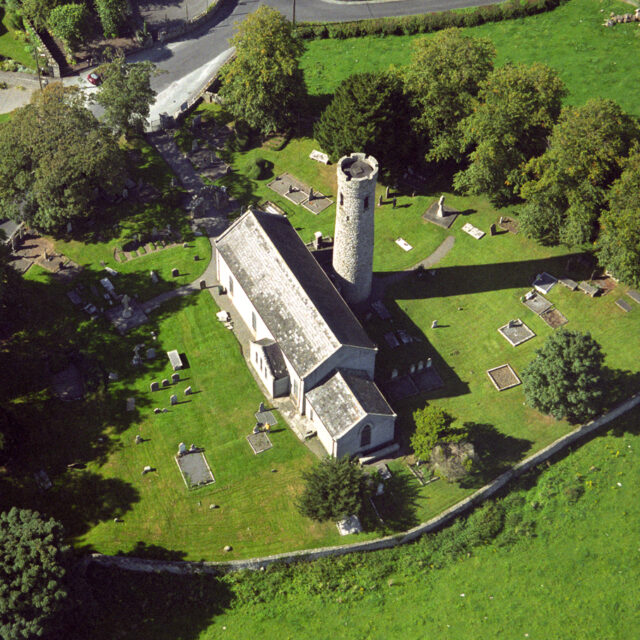 Castledermot Round Tower · Castle