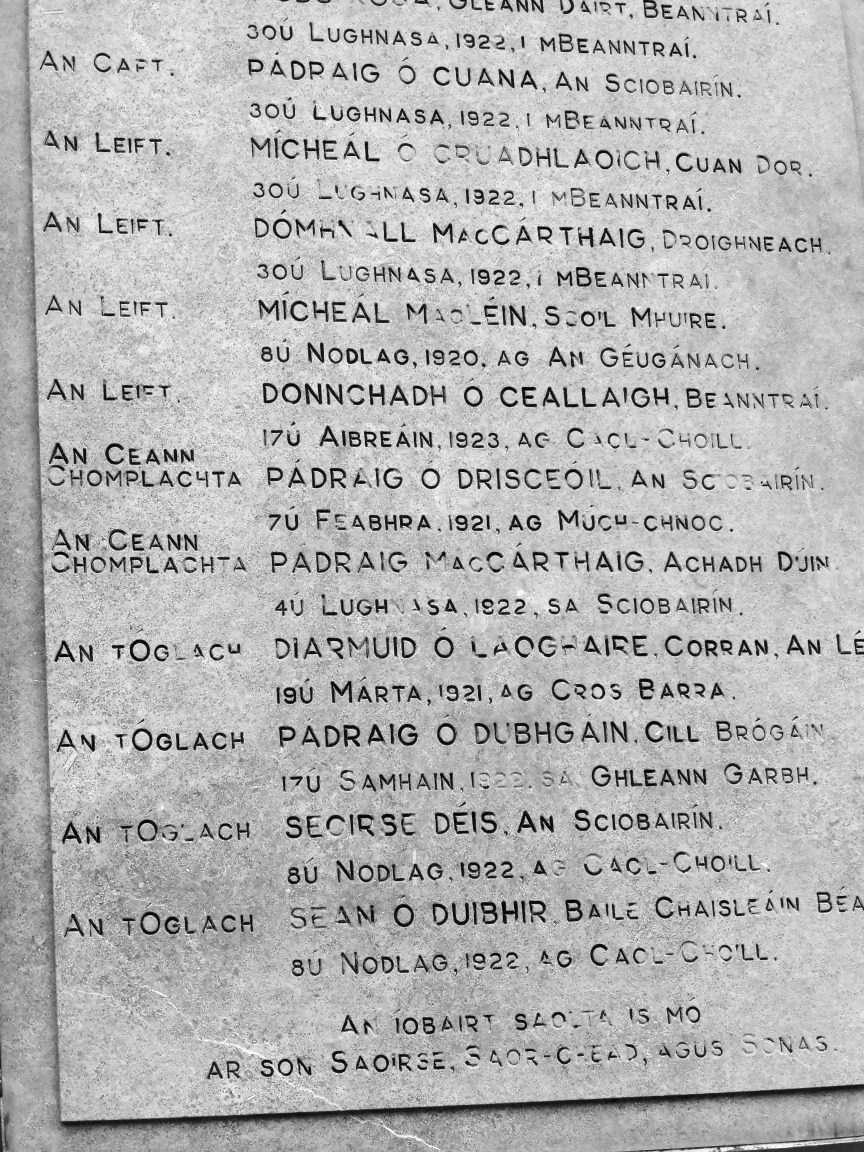 Bantry I.R.A. Memorial · Memorial Stone
