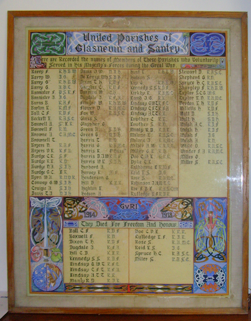 St. Mobhi’s Church Great War Roll of Honour · Memorial Stone
