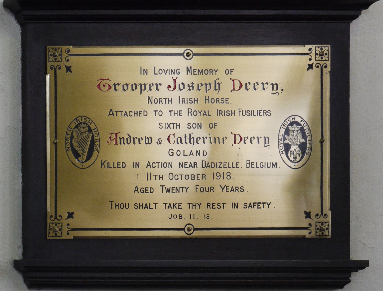 Deery Memorial · Memorial Stone
