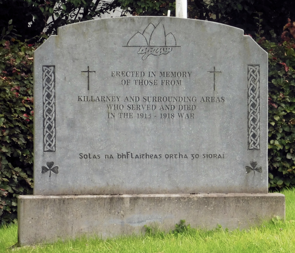 Killarney WW I Memorial · Memorial Stone