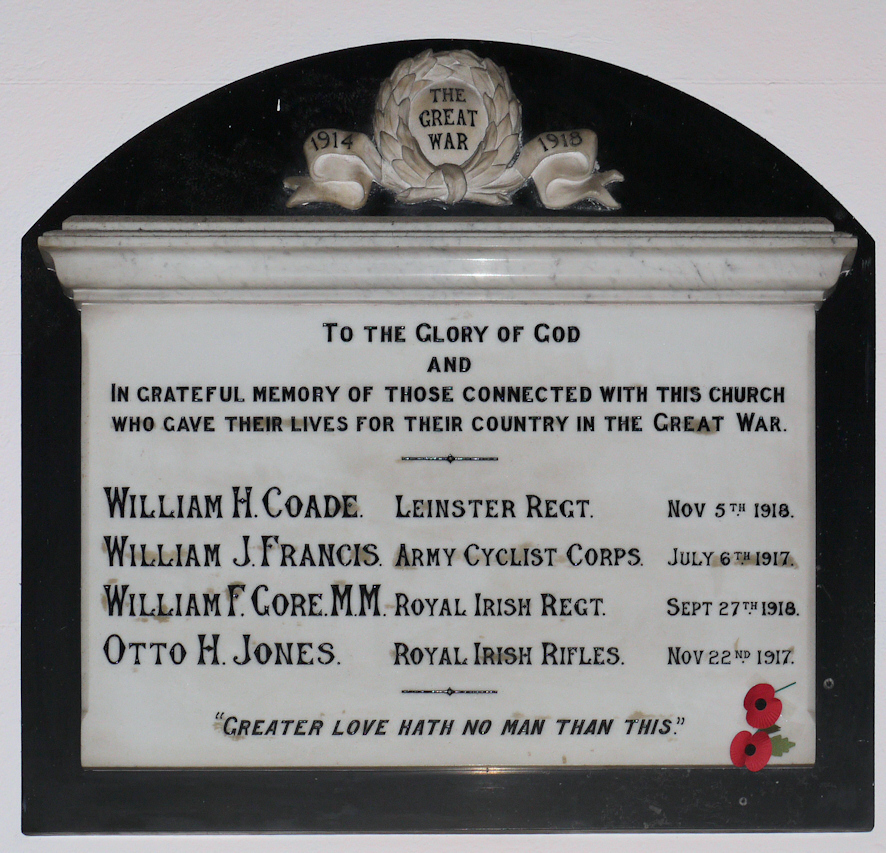 Sandymount Methodist Great War Memorial · Memorial Stone