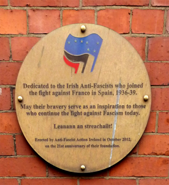 Irish Anti-Fascist Memorial · Memorial Stone