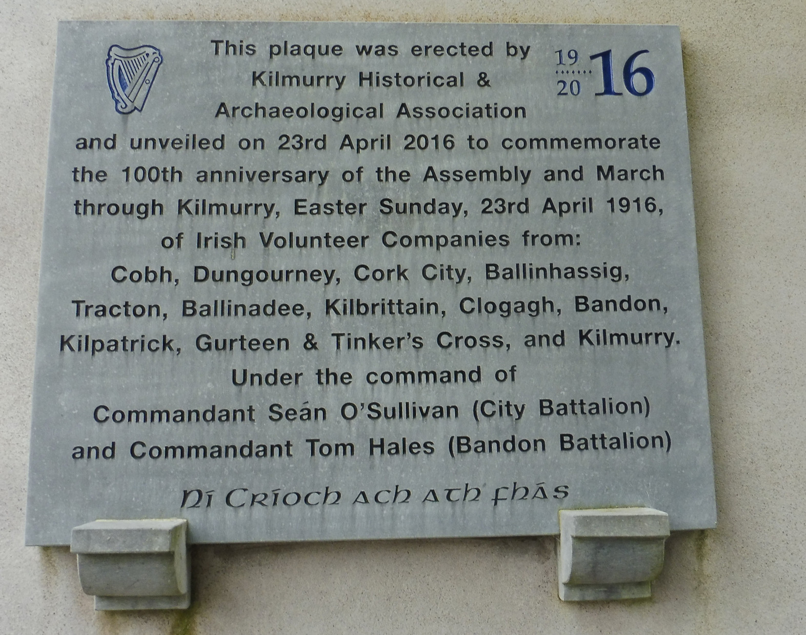 Kilmurry Irish Volunteers Memorial · Memorial Stone