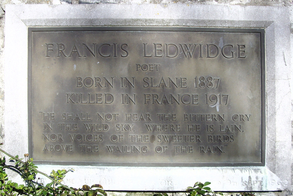 Slane Ledwidge Memorial · Memorial Stone