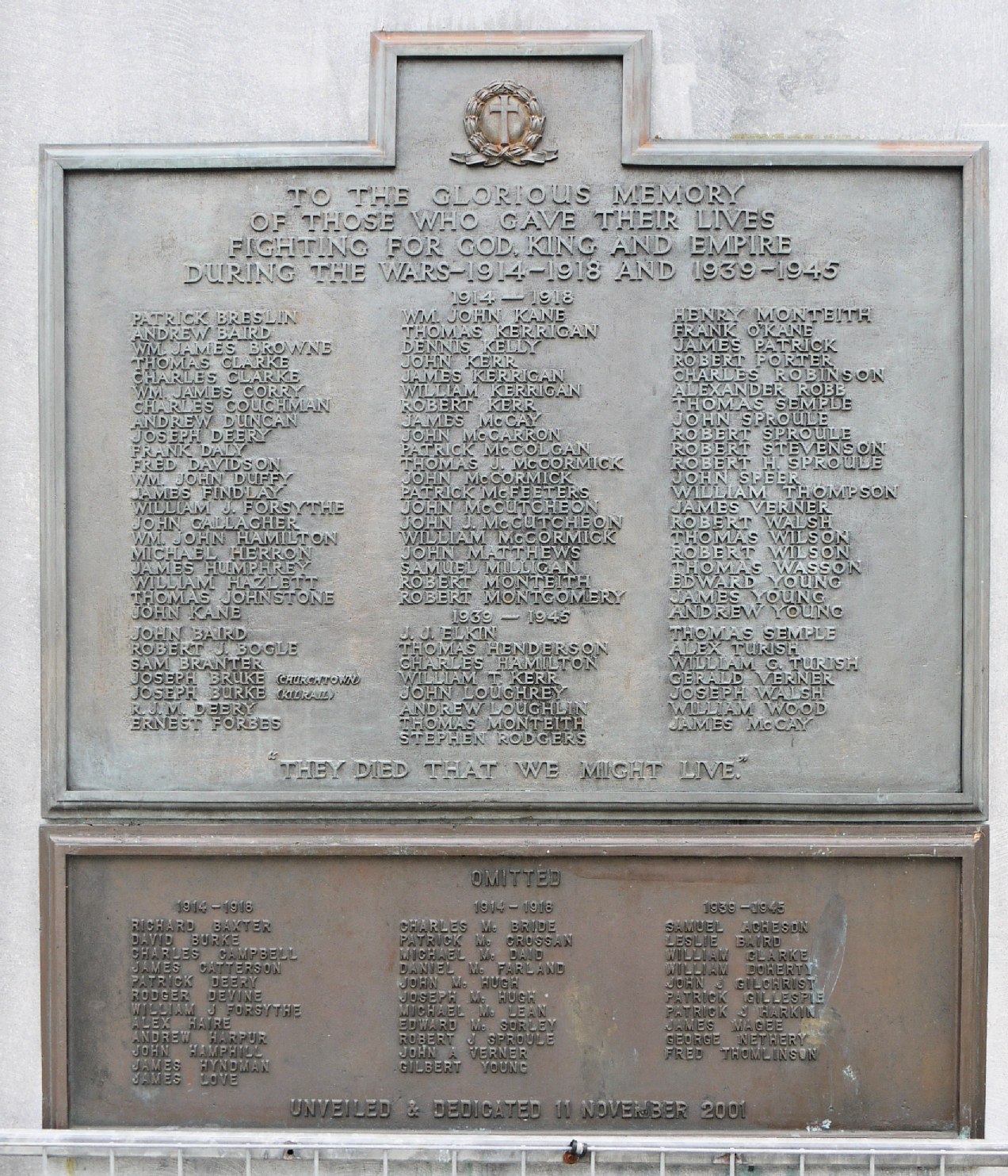 Castlederg War Memorial · Memorial Stone