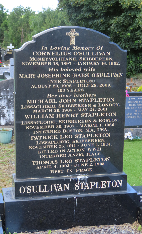 Stapleton Memorial #1563 · Memorial Stone
