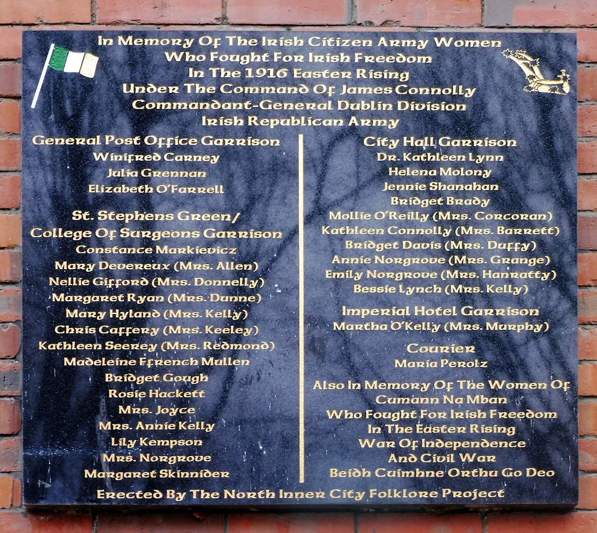 Irish Citizen Army Women’s Memorial · Memorial Stone
