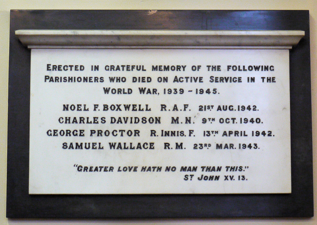 St. Barnabas’s Church World War II Memorial · Memorial Stone