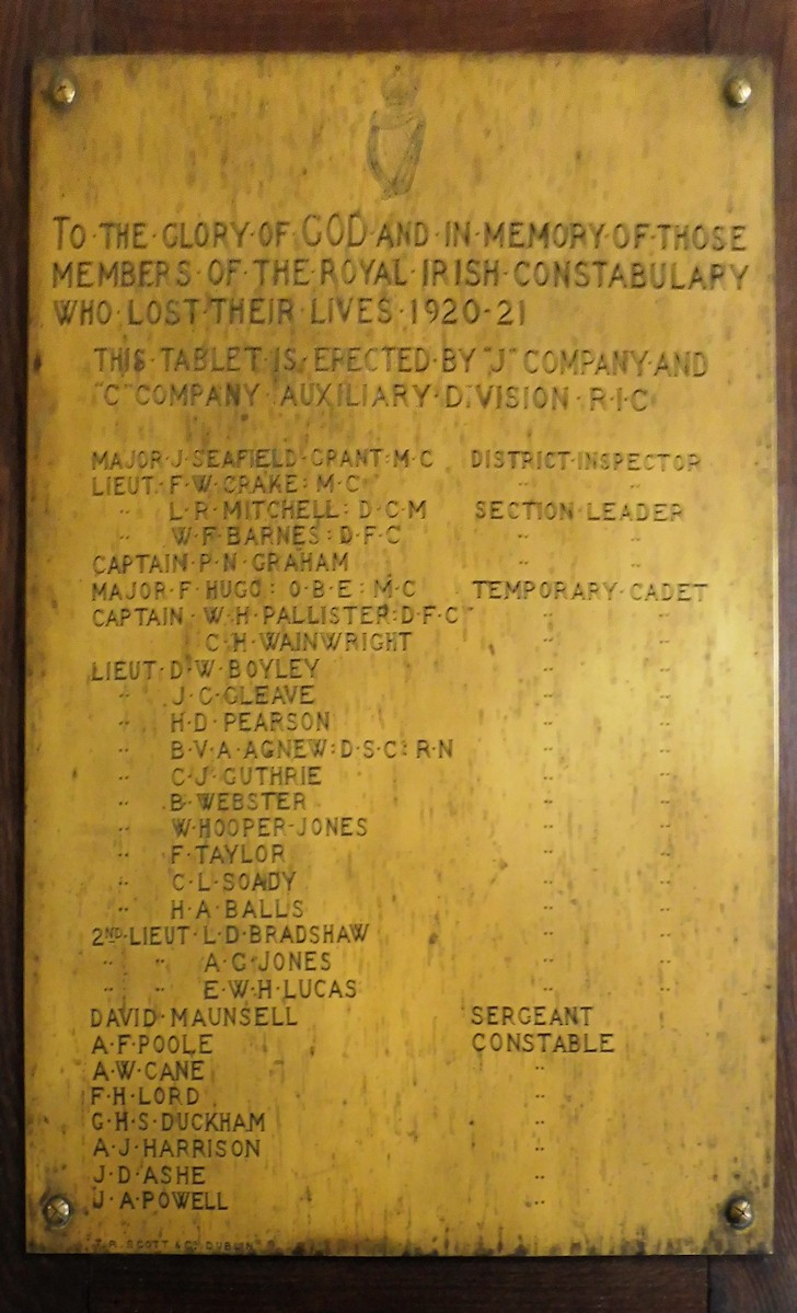 Macroom Auxiliary R.I.C. Memorial · Memorial Stone