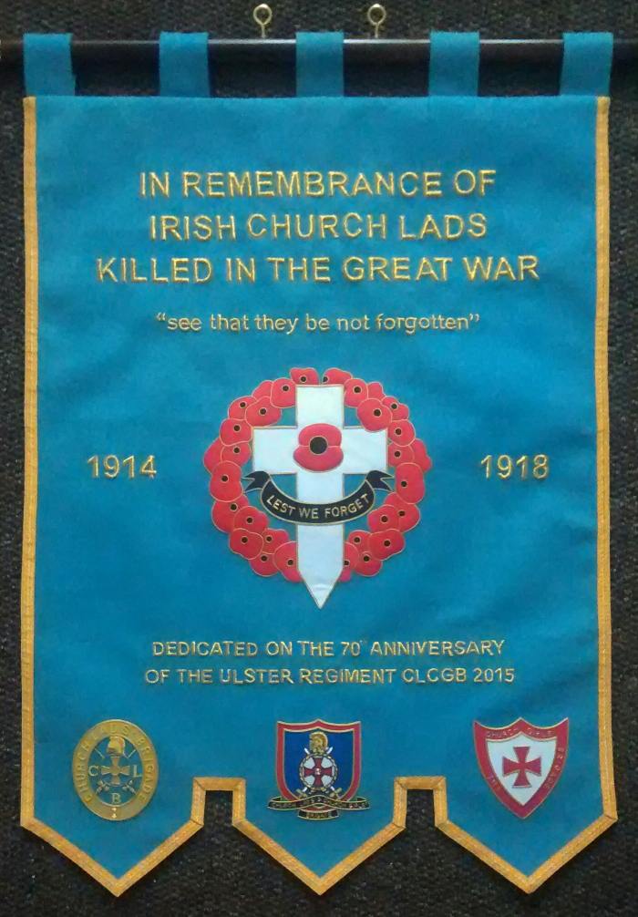 Irish Church Lads Brigade Memorial Banner · Memorial Stone