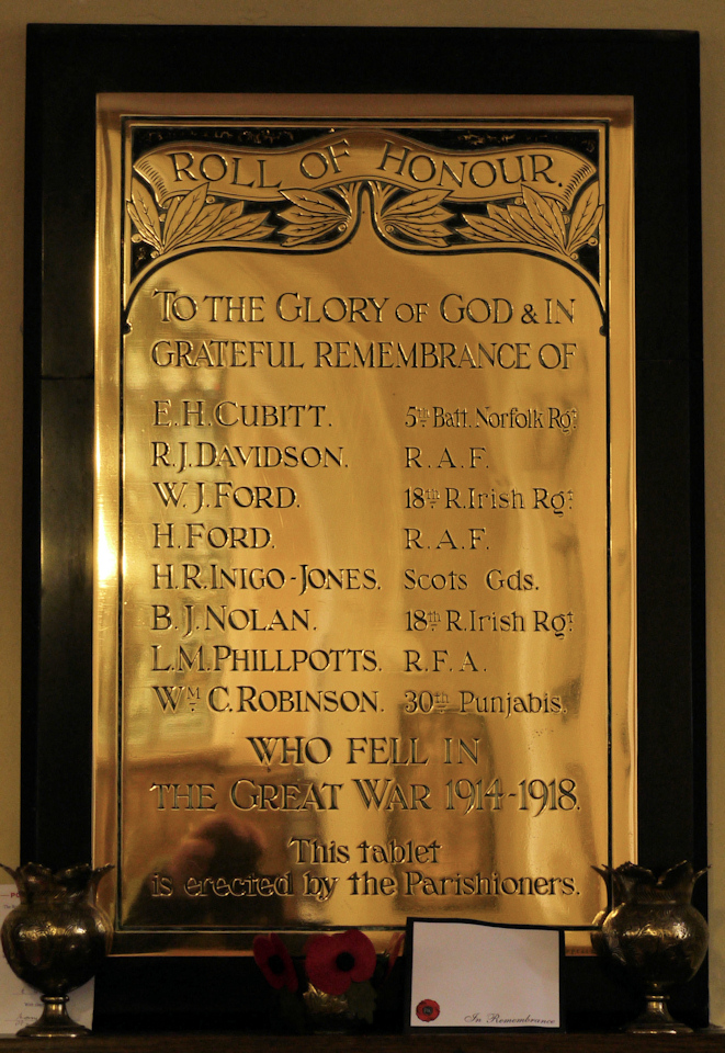 St. Paul’s Great War Roll of Honour · Memorial Stone