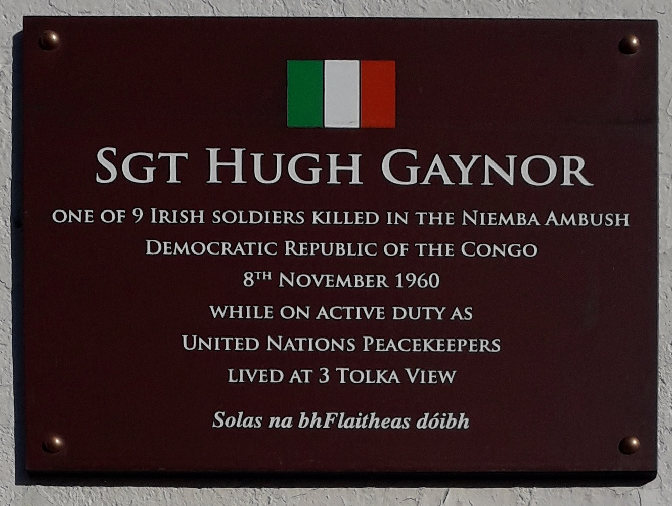 Gaynor Memorial · Memorial Stone