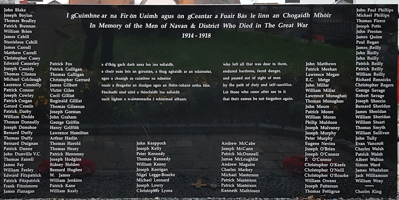 Navan Great War Memorial · Memorial Stone