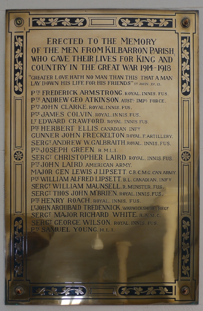 Kilbarron WW I Memorial · Memorial Stone