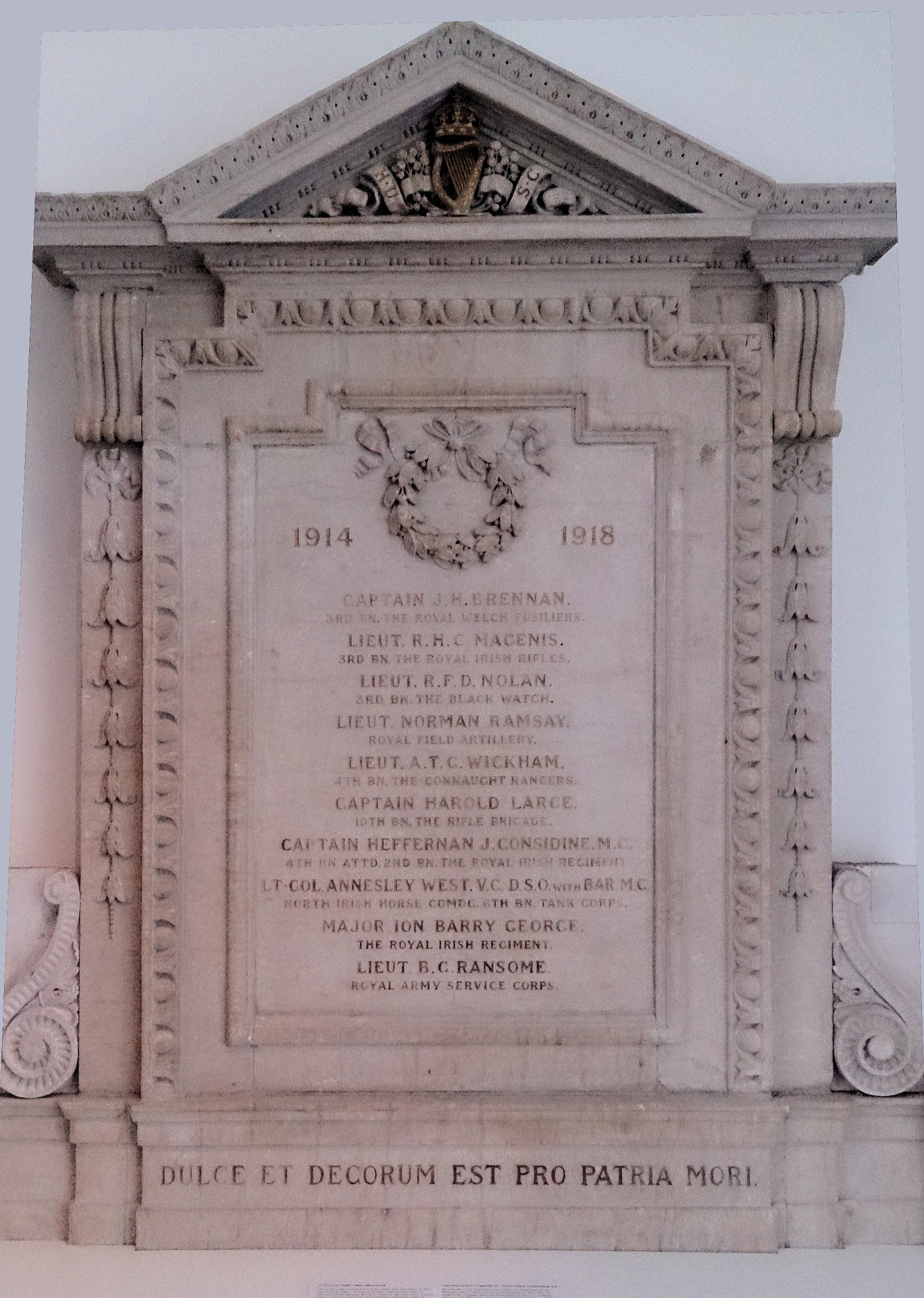 Hibernian United Services Club Memorial · Memorial Stone