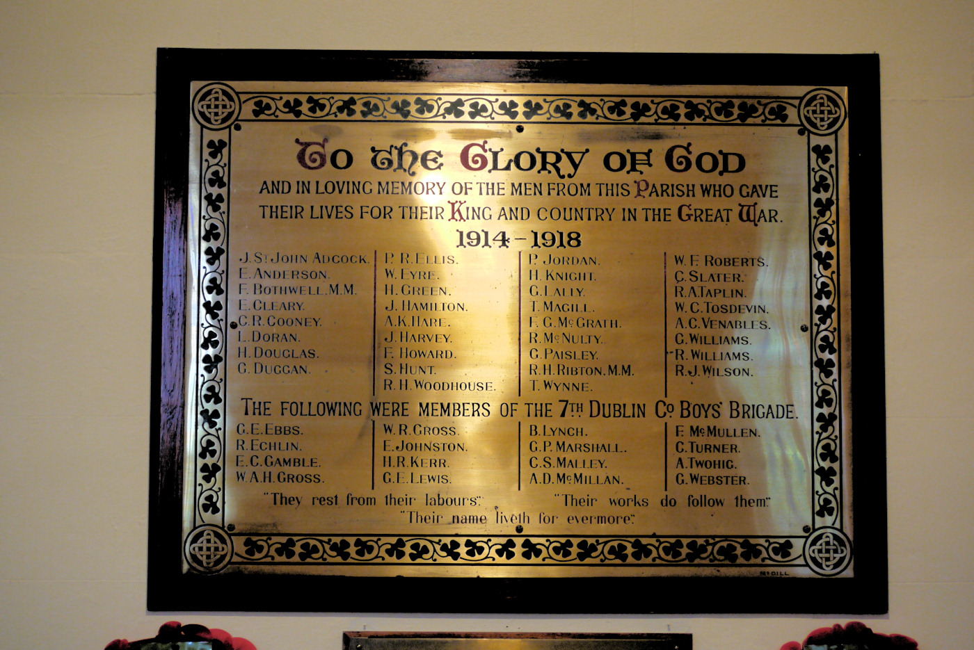 Drumcondra Church Great War Memorial · Memorial Stone